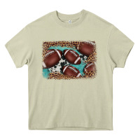 Mossy American football leopard cowhide turquoise  leather background Heavy Core Tee - BarkalooDesign