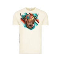 Vintage Arctic highland cow serape Vintage Tee - JahusDesignShop