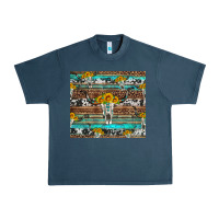 Midnight Navy longhorn bull skull cowhide leopard turquoise Urban Heavy Tee - Artiststas