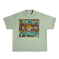 Oil Green longhorn bull skull cowhide leopard turquoise Urban Heavy Tee - Artiststas