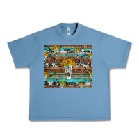 Pebble Blue longhorn bull skull cowhide leopard turquoise Urban Heavy Tee - Artiststas