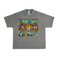 Longhorn Bull Skull Cowhide Leopard Turquoise Urban Heavy Tee | Teevron