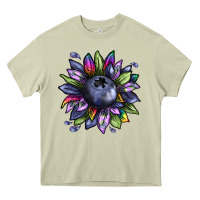 Mossy blueberry sunflower Heavy Core Tee - texasbilliewilder