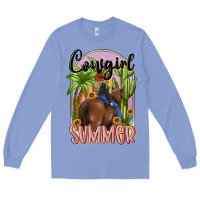 Colony Blue cowgirl summer Long Sleeve Tee - MaliasSmallBusiness