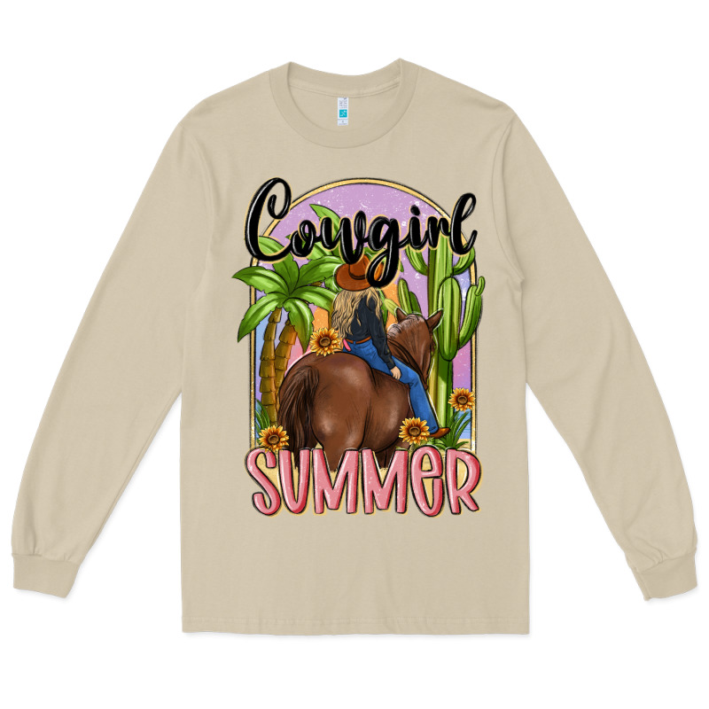 Cowgirl Summer Long Sleeve Tee by MaliasSmallBusiness | Teevron