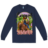 Navy cowgirl summer Long Sleeve Tee - MaliasSmallBusiness