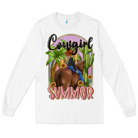 White cowgirl summer Long Sleeve Tee - MaliasSmallBusiness