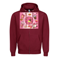 Burgundy cafecito y chisme Zipper Hoodie - MaliasSmallBusiness