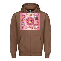 Chestnut cafecito y chisme Zipper Hoodie - MaliasSmallBusiness