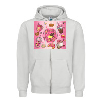 Dove Grey cafecito y chisme Zipper Hoodie - MaliasSmallBusiness