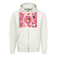 Oatmeal Heather cafecito y chisme Zipper Hoodie - MaliasSmallBusiness