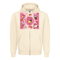 Sandshell cafecito y chisme Zipper Hoodie - MaliasSmallBusiness