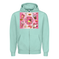 Seafoam cafecito y chisme Zipper Hoodie - MaliasSmallBusiness