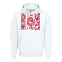 White cafecito y chisme Zipper Hoodie - MaliasSmallBusiness