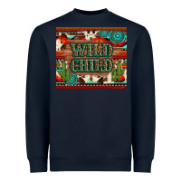 Navy wild chıld aztec gemstone and cactus Heavyweight Sweatshirt - Artiststas