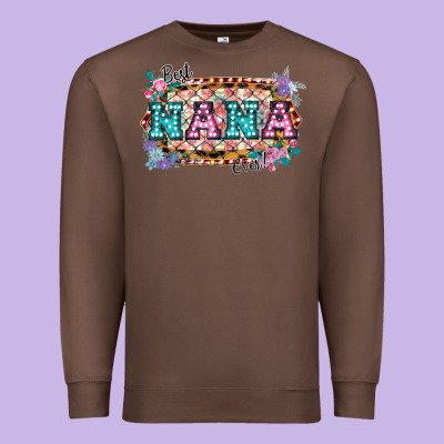 Best Nana Ever! Premium Sweatshirt Designed By Bettercallsaul