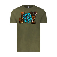 Vintage Olive joy with gemstone ado Vintage Tee - AdoDesignShop