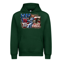Forest Green Born to be free Urban Hoodie - CowGirlArtShop