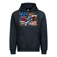Navy Born to be free Urban Hoodie - CowGirlArtShop