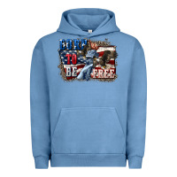 Pigment Pebble Blue Born to be free Urban Hoodie - CowGirlArtShop