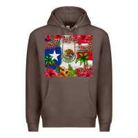 Coffee Mexican and Puerto Rico flag Premium Hoodie - texasbilliewilder