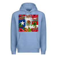 Colony Blue Mexican and Puerto Rico flag Premium Hoodie - texasbilliewilder