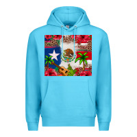 Ocean Blue Mexican and Puerto Rico flag Premium Hoodie - texasbilliewilder