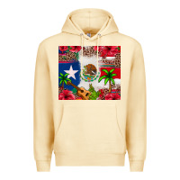 Pina Colada Mexican and Puerto Rico flag Premium Hoodie - texasbilliewilder