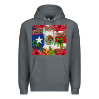 Rock Mexican and Puerto Rico flag Premium Hoodie - texasbilliewilder