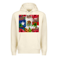 Sandshell Mexican and Puerto Rico flag Premium Hoodie - texasbilliewilder