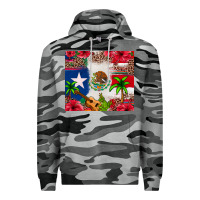 Slate Camo Mexican and Puerto Rico flag Premium Hoodie - texasbilliewilder
