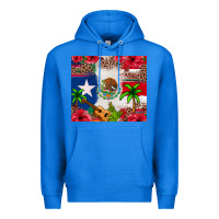 True Royal Mexican and Puerto Rico flag Premium Hoodie - texasbilliewilder