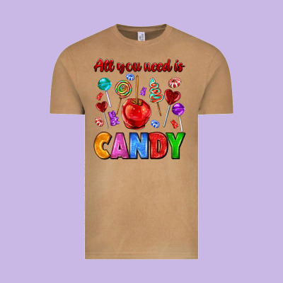 All You Need Is Candy Vintage Tee Designed By Adodesignshop