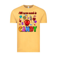 Vintage Mustard all you need is candy Vintage Tee - AdoDesignShop