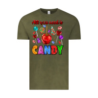 Vintage Olive all you need is candy Vintage Tee - AdoDesignShop