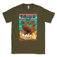 Army Green Western Welcome To Our Coop Classic Tee - LillyAllenDesigns
