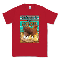 Red Western Welcome To Our Coop Classic Tee - LillyAllenDesigns