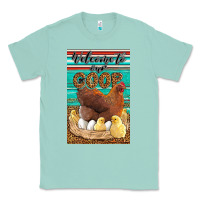 Seafoam Western Welcome To Our Coop Classic Tee - LillyAllenDesigns