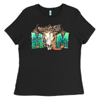 Black mom with bull skull Ladies Tee - Zillion Design Studio