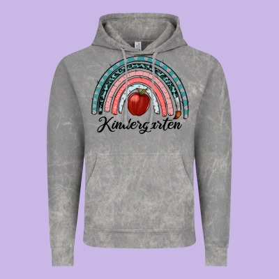 Kindergarten Rainbow Vintage Hoodie Designed By Ranaportraitstore