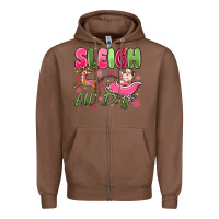 Chestnut sleigh all day Zipper Hoodie - MaliasSmallBusiness