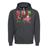 Smoke sleigh all day Zipper Hoodie - MaliasSmallBusiness