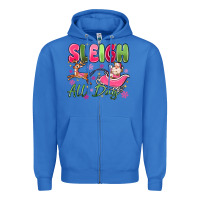 True Royal sleigh all day Zipper Hoodie - MaliasSmallBusiness