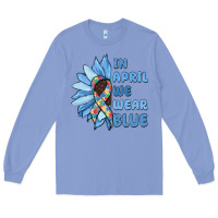 Colony Blue in april we wear blue Long Sleeve Tee - MaliasSmallBusiness