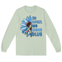 Matcha in april we wear blue Long Sleeve Tee - MaliasSmallBusiness