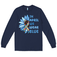 Navy in april we wear blue Long Sleeve Tee - MaliasSmallBusiness