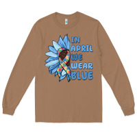 Toasted Coconut in april we wear blue Long Sleeve Tee - MaliasSmallBusiness