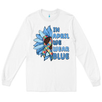 White in april we wear blue Long Sleeve Tee - MaliasSmallBusiness