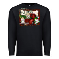 Black happy holidays gnomes Christmas Truck Premium Sweatshirt - Bettercallsaul