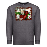 Charcoal Heather happy holidays gnomes Christmas Truck Premium Sweatshirt - Bettercallsaul